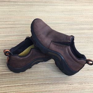 MERRELL Kids Jungle Moc Slip On Shoes Brown Size 2